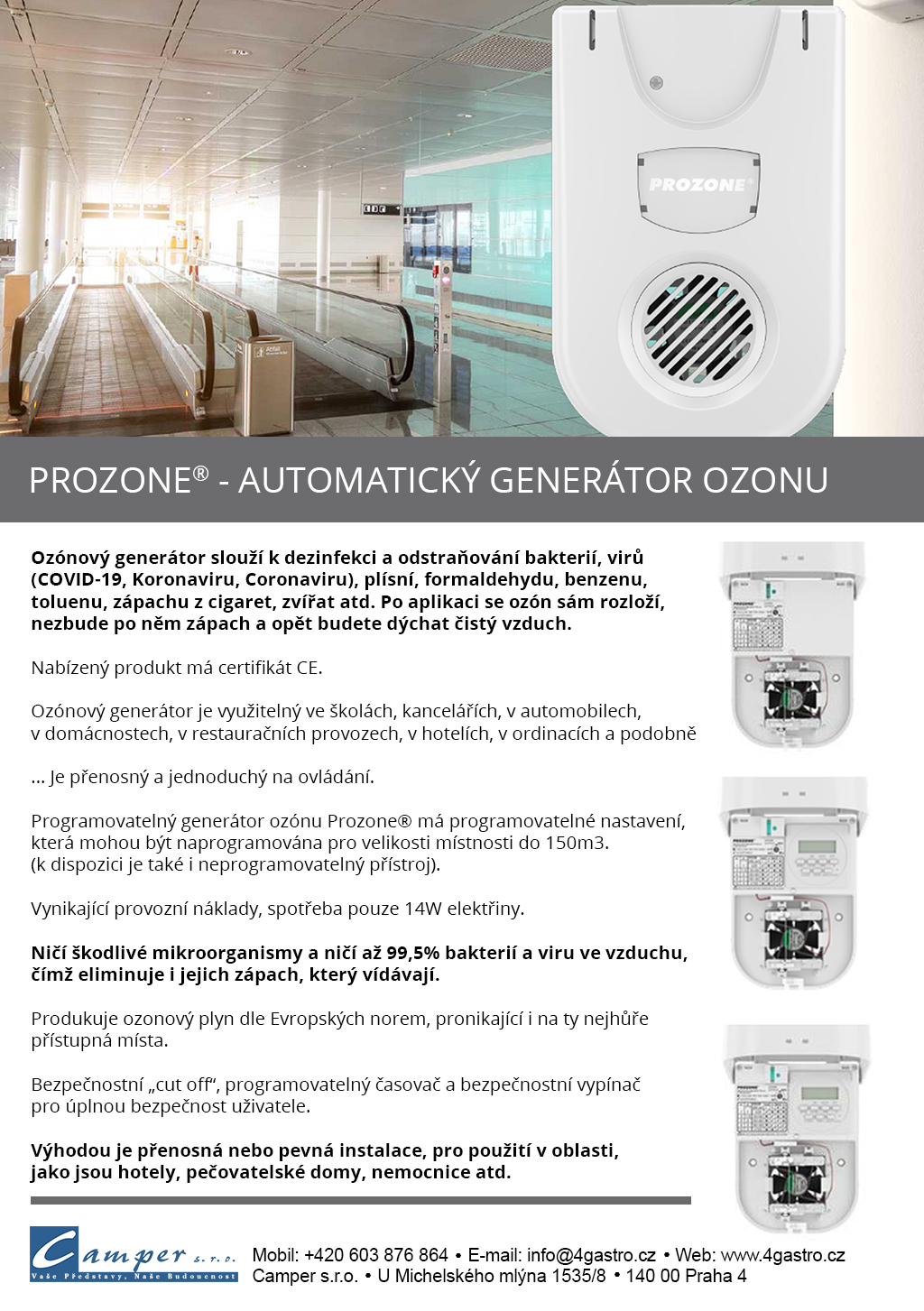 PROZONE® automatický generátor ozonu